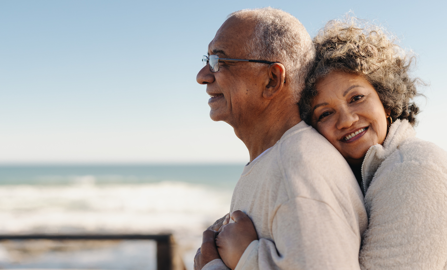 Senior couple on the beach