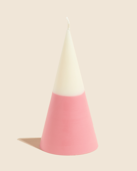 Large Cone Candle in Pink