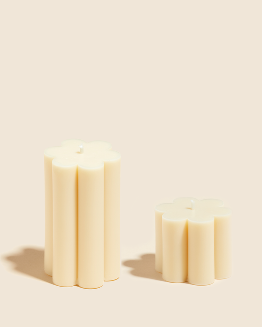 Copy of Daisy Candle Set in Ivory