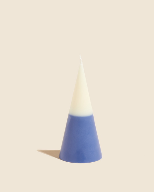 Small Cone Candle in Indigo
